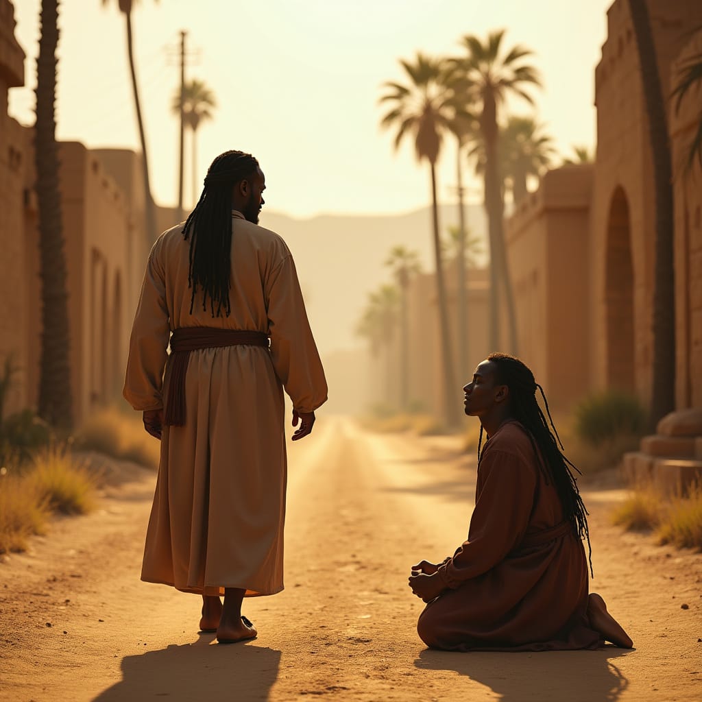 Jesus Walking Past A Man