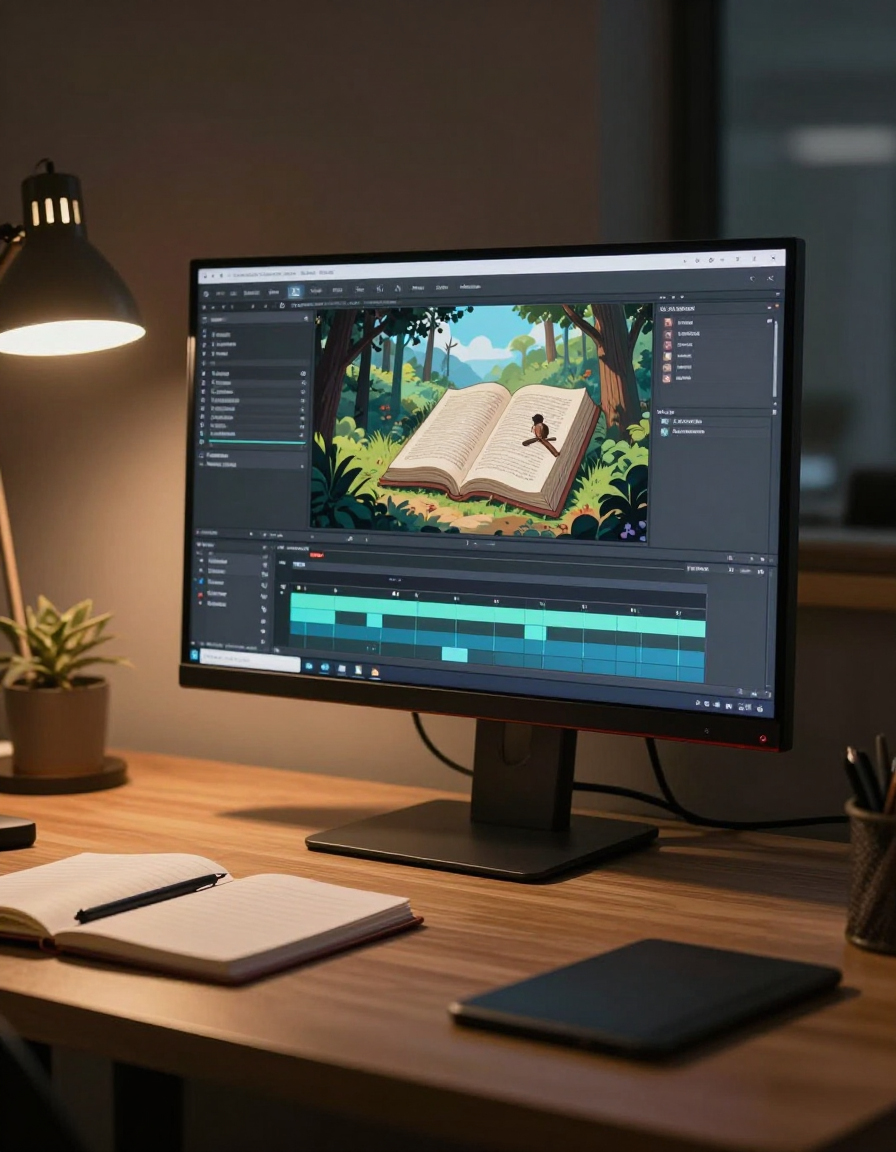 A modern digital animation studio workspace_02